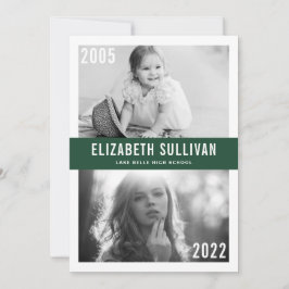 Anúncio Formatura da Turma de 2022 Green Then e Now