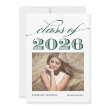 Formatura da Turma de 2026 em Foto Verde Vintage