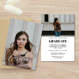 Anúncio Formatura de Foto de Script Stylish Classudo Dois