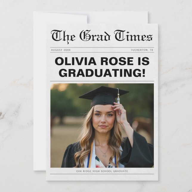 Anúncio Formatura de Jornal Moderno Tendência (Frente)