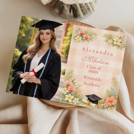 Anúncio Formatura Floral Gingham Tropical