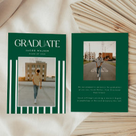 Anúncio Formatura Listrada Verde Moderno e Ousado 2-Fotos