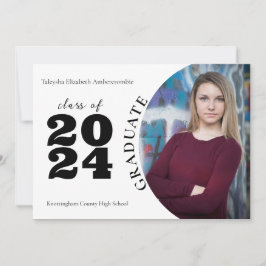 Anúncio Formatura Minimalista em Uma Foto do Ensino Médio