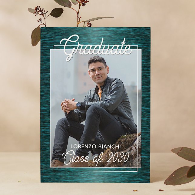Anúncio Formatura Verde Azul Escuro Brilhante (Criador carregado)