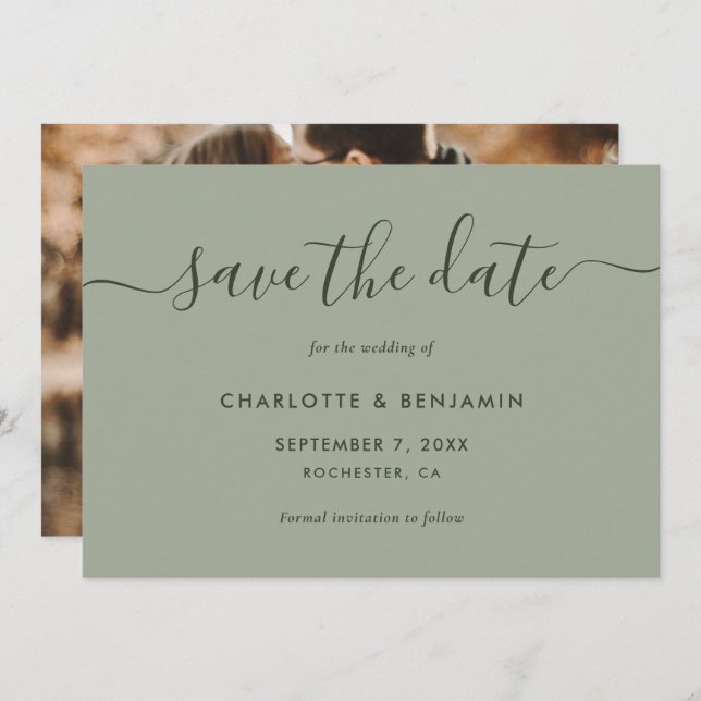 Anúncio Foto: Casamento Verde Sage (Frente/Verso)