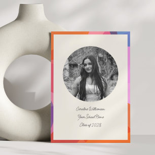 Anúncio Foto Circular Borda Colorida Graduação Moderna