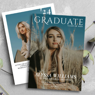 Anúncio Foto da capa da revista do graduado da faculdade m