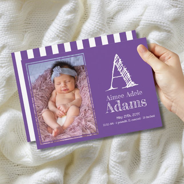 Anúncio Foto das Estatísticas de Nascimento do Monograma R (Criador carregado)