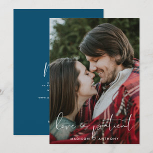 Anúncio Foto de Adiamento de Casamento Azul Teal Minimalis