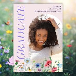 Anúncio Foto de Arch de 2025, Graduação Rosa de Flores Sel