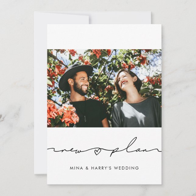 Anúncio Foto de atualização do plano de casamento manuscri (Frente)