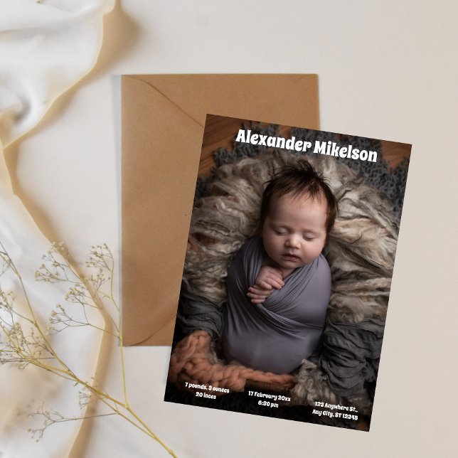 Anúncio Foto de Bebê Nascimento Moderno (Criador carregado)