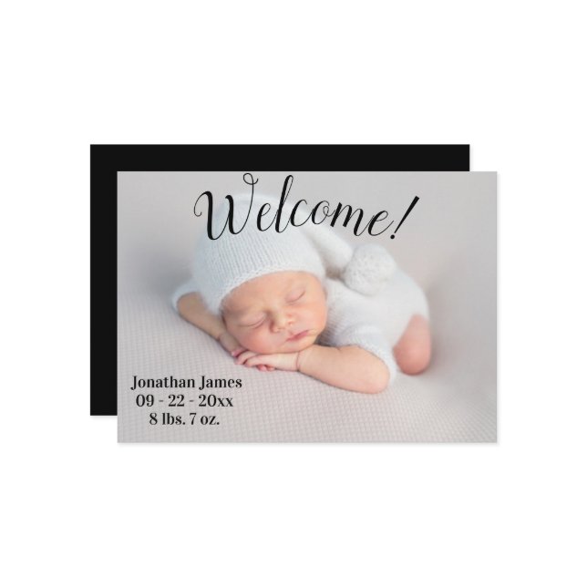 Anúncio Foto de boas-vindas, Script de Gênero, Nascimento  (Frente/Verso In Situ)