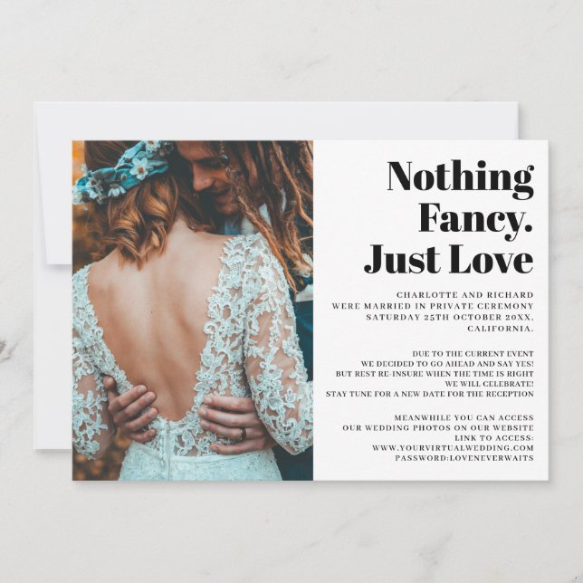 Anúncio Foto de casamento de amor moderno simples (Frente)