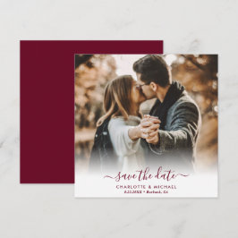 Anúncio Foto de Casamento de Script Moderno Elegante Burgu
