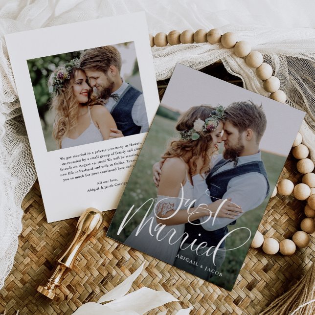 Anúncio Foto de casamento do Recem casados de Caligrafia O (Criador carregado)