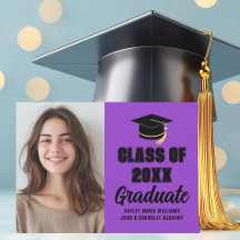 Foto de Formatura da Turma de 2026 Roxo Preto