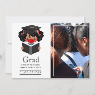 Anúncio Foto de formatura de menina afro-americana fofo co