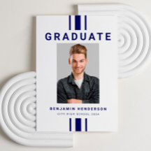 Foto de Formatura de Menino em Azul Marinho Modern