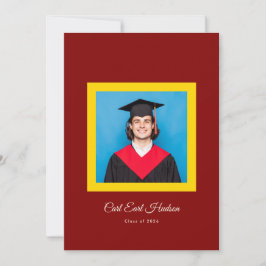 Anúncio Foto de Formatura do Ensino Médio em Marrom Rico e