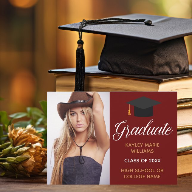 Anúncio Foto de Formatura Marrom Dourado Graduado 2026 (Criador carregado)