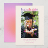 Foto de Formatura Rosa Roxo Pastel Retro na Moda