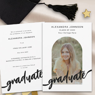 Anúncio Foto de Graduação com Letra Moderna e Tendência de