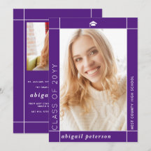 Foto de graduação da classe roxa moderna de 2024