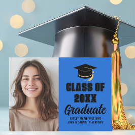 Anúncio Foto de Graduação da Turma de 2026 Azul e Preto