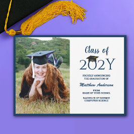 Anúncio Foto de Graduação da Turma de 2026 em Azul Marinho