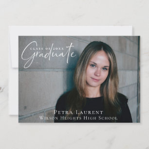 Anúncio Foto de Graduação de Caligrafia Elegante