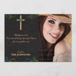 Anúncio Foto de Graduação de Formando Cristão. Eu posso fa