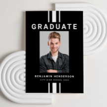 Foto de Graduação de Menino Preto Moderno