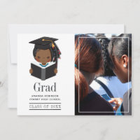 Foto de Graduação de Rapariga Afro-Americana