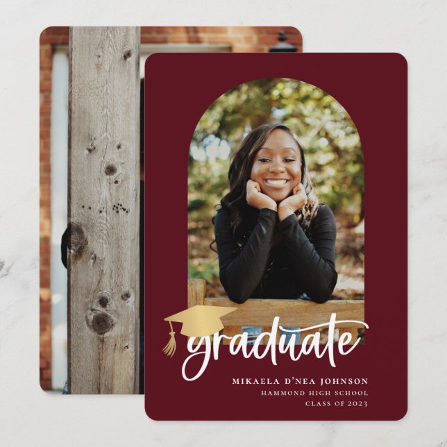 Anúncio Foto de Graduação de Script Reprodutivo (Frente/Verso)