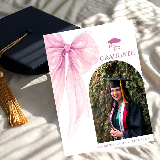 Anúncio Foto de Graduação do Arco Rosa Moderno (Criador carregado)