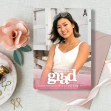 Foto de graduação em negrito tipo rosa moderno sim