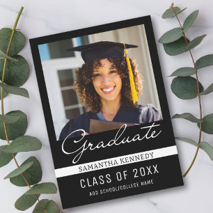 Anúncio Foto de graduação em preto e branco moderno em 202