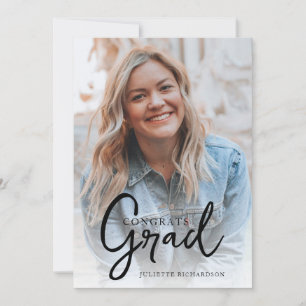 Anúncio Foto de Graduação Mínima de Script Moderna