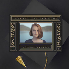 Anúncio Foto de Graduação Preta e Dourada