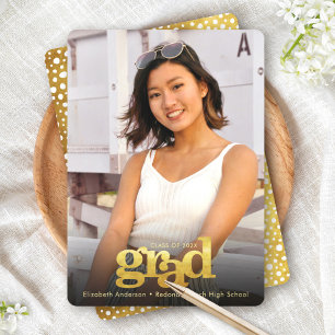 Anúncio Foto de graduação, tipografia simples e moderna 