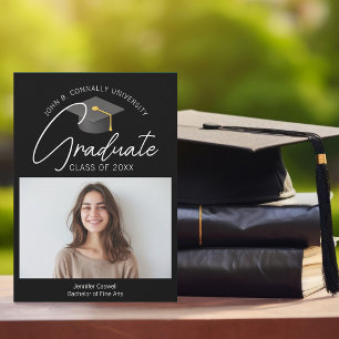 Anúncio Foto de Graduada Preta Chic 2026 Graduação