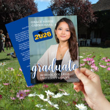 Foto de Gradução Azul Moderna Turma de 2026 