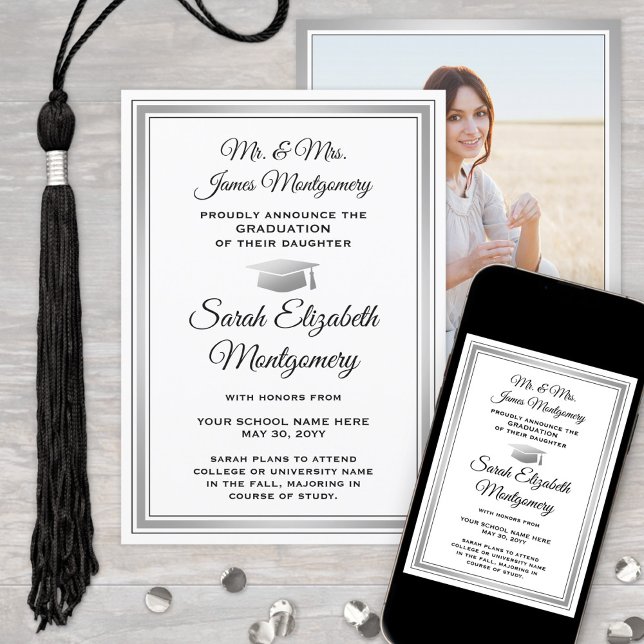 Anúncio Foto De Pais Preto, Branco E Graduação De Cinzas (Criador carregado)