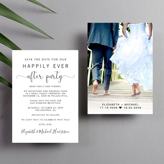 Anúncio Foto de recepção de casamento Salvar a Data (Your love story deserves a grand celebration!)