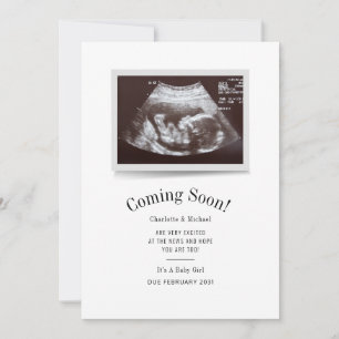 Anúncio Foto de ultrassom do bebê revelada em breve