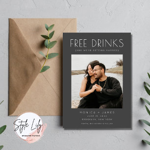 Anúncio Foto Divertida de Casamento Moderno para Salvar a 