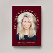 Foto do Arco Elegante Graduação Vermelho Borgonha