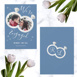 Anúncio Foto do Casal noivado Ring em que estamos envolvid