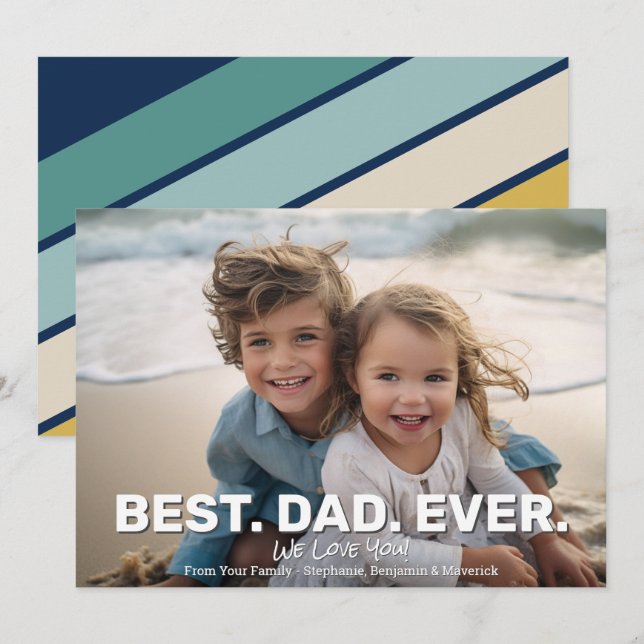 Anúncio Foto do cheio com o melhor Pai de sempre - Saudaçã (Frente/Verso)